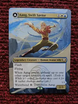 Aang, Swift Savior MTG Avatar: The Last Airbender Hand Painted Full Altered Art - Image 2