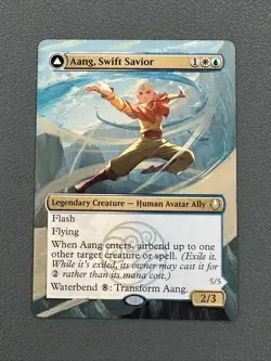 Aang, Swift Savior MTG Avatar: The Last Airbender Hand Painted Full Altered Art - Image 3