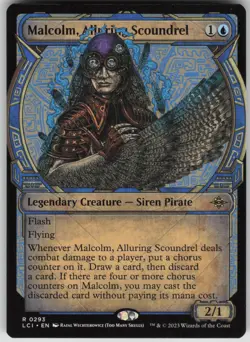 MTG TCG Malcolm, Alluring Scoundrel (Showcase) R The Lost Caverns of Ixalan 293 - Image 1