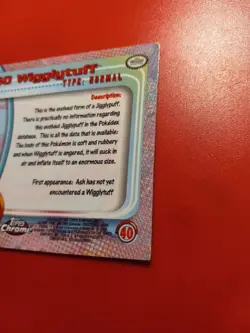 1999 Topps Blue Logo Wigglytuff #40 - Pokemon TV Animation Edition LP NM-MINT. - Image 4