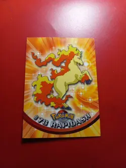💥 Rapidash 1999 Topps Pokemon TV Non Holo Animation 1st Series Blue Logo # 78 - Image 1