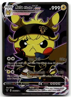 Asta Black Clover Pika Cosplay Pokemon Cute Doujin ACG HOLO Card - Near Mint C. - Image 1