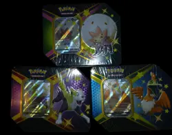 Pokemon TCG: Shining Fates Eldegoss, Boltund, & Cramorant Tins Set of 3 Sealed - Image 1