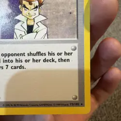 Pokemon Card - Imposter Professor Oak 1st Edition Base Set Shadowless 73/102 - Image 4