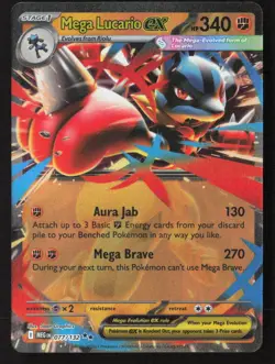 Mega Lucario ex Double Rare Holofoil ASC 113/217 NM Pokemon TCG - Image 1