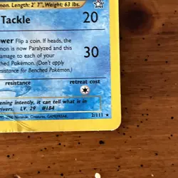 Pokemon TCG Azumarill Neo Genesis 2/111 Holo Unlimited Holo Rare - Image 3