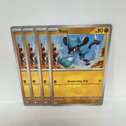 Riolu 076/132 - Play Set (x4) - Pokemon TCG: Mega Evolution NM - Image 1