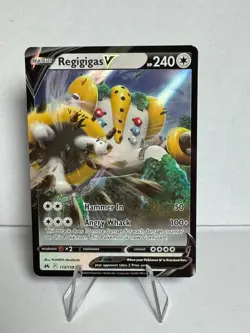 Pokemon Crown Zenith Sword & Shield Regigigas V 113/159 Ultra Rare - Image 1