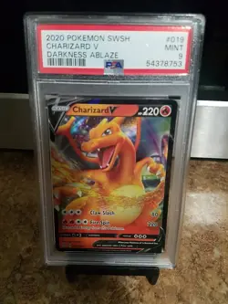 2020 Pokemon Swsh Charizard V Darkness Ablaze Psa 9 - Image 1