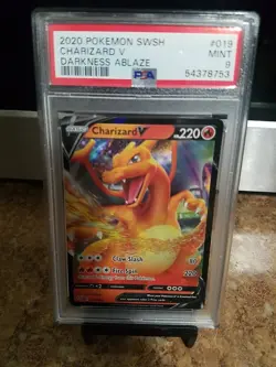 2020 Pokemon Swsh Charizard V Darkness Ablaze Psa 9 - Image 2