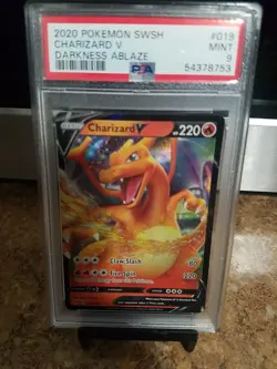 2020 Pokemon Swsh Charizard V Darkness Ablaze Psa 9 - Image 3