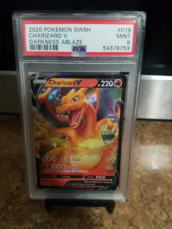 2020 Pokemon Swsh Charizard V Darkness Ablaze Psa 9 - Image 4