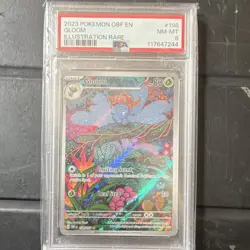 Pokemon Gloom 198/197 SV03 Obsidian Flames Illustration Rare Holo Stage 1 80 HP - Image 1