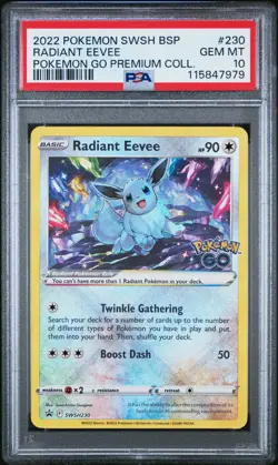 2022 POKEMON SWSH BLACK STAR PROMO #230 RADIANT EEVEE PSA 10 - Image 1