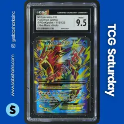 2016 POKEMON XY BREAKPOINT #115/122 GYARDOS EX FULL ART ULTRA RARE CGC 9.5 - Image 1