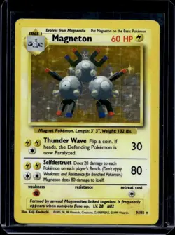 1999 Pokemon Unlimited Magneton Rare Holo #9/102 - Image 1