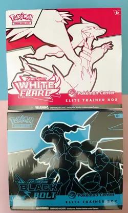 Black Bolt and White Flare Pokemon Center ETB Elite Trainer Box - NEW Sealed - Image 1