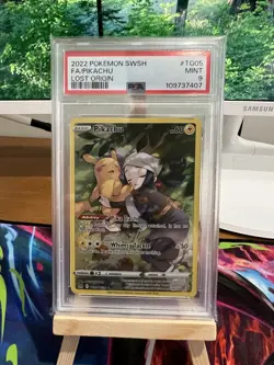 2022 POKEMON SWORD & SHIELD LOST ORIGIN #TG05 FULL ART/PIKACHU PSA 9 - Image 1