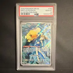 Pokemon Misty's Psyduck Illustration Rare Holo Sv10 Destined Rivals PSA 10 - Image 1