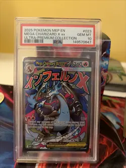2025 Pokemon Mega Evolutions Mega Charizard X Ex Ultra Premium Collection PSA 10 - Image 1