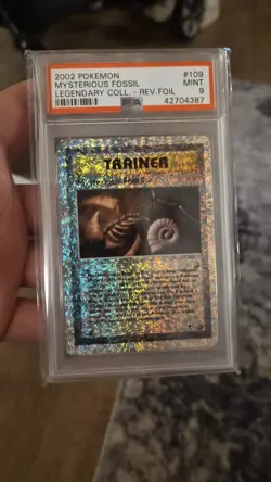 Pokemon Legendary Collection Reverse Holo Mysterious Fossil #109/110 PSA 9 MINT - Image 1