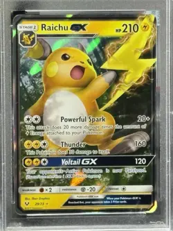 2017 POKEMON SUN & MOONRAICHU GXSHINING LEGENDSP#29 PSA 10 - Image 2