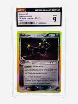 2005 Pokemon Umbreon δ Delta Species Holo CGC 9 Mint EX Era Eeveelution 17/113 - Image 1