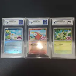 3*Lot Pokemon TCG Chinese Gem Pack PROMO Quaxly/Fuecoco/Sprigatito Holo #27 KB72 - Image 1