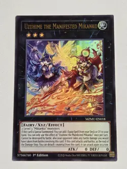 Uzuhime the Manifested Mikanko MZMU-EN018 Ultra Rare Yugioh Maze of Muertos Mint - Image 1