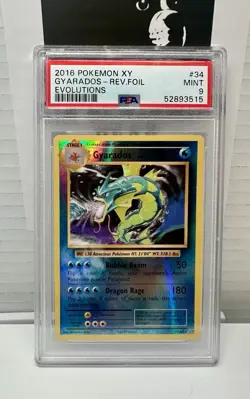 Pokemon 2016 XY Evolutions Gyarados Reverse Holos #34/108 PSA 9 - Image 1