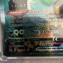 Pokemon TCG Umbreon VMAX Holo Secret Rare Card Evolving Skies 215/203 - Image 4