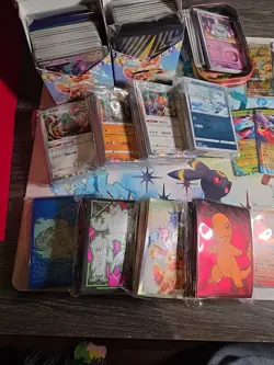 Pokemon Card Lot Huge Lot Holos V Vmax Ex Ir Sleeves Bulk - Image 2