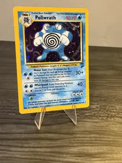 Poliwrath Base Set 2 Holo Rare Pokemon TCG Card 15/130 Near Mint Condition - Image 1