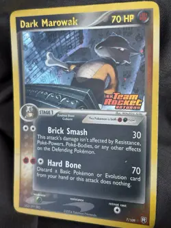 2004 Dark Marowak - 7/109 - Pokemon Ex Team Rocket Returns Reverse Holo Rare - Image 2