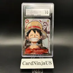 CGC 10 GEM MINT Monkey D. Luffy (Parallel) P-001 P 25th Edition - ONE PIECE Card - Image 1