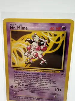 Pokemon Mr. Mime 40 HP Rare Regular Base Set 2 027/130 English 1999 - Image 2