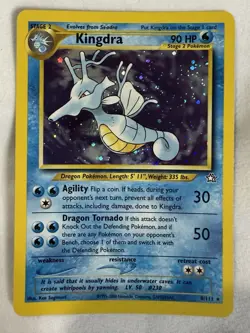 Pokemon Kingdra 8/111 NM Neo Genesis Unlimited Holo Rare - Image 1