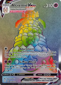 Alcremie VMAX 073/072 Rainbow Rare Shining Fates Pokemon Near Mint - Image 1