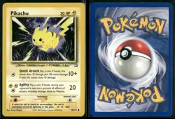 ✰ PIKACHU 70/111 UNLIMITED COMMON NEO GENESIS POKEMON ✰ DMG - Image 1