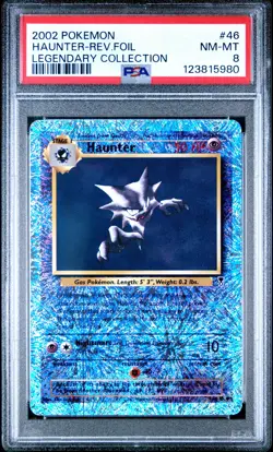 2002 POKEMON LEGEND COLL #46 HAUNTER-REVERSE FOIL PSA 8 - Image 1