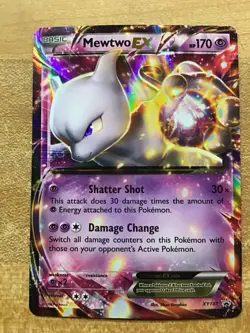 Pokemon TCG Mewtwo EX XY107 XY Black Star Promo Ultra Rare NM Condition Holo - Image 1