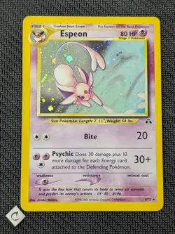 Espeon 1/75 - Neo Discovery Unlimited Holo Rare WOTC Pokemon TCG NM - Image 1
