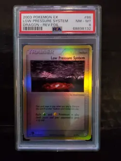 2003 Pokemon TCG EX Dragon Trainer Low Pressure System Reverse Holo PSA 8 - Image 1