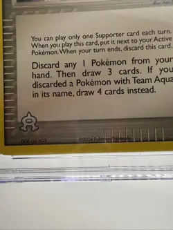 2004 POKEMON EX TEAM MAGMA VS AQUA #69/95 TEAM AQUA SCHEMER CGC 10 GEM MINT - Image 5