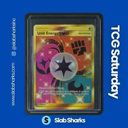 2018 POKEMON SUN & MOON FORBIDDEN LIGHT #146/131 UNIT ENERGY GOLD SECRET RARE - Image 1