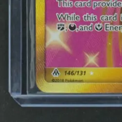 2018 POKEMON SUN & MOON FORBIDDEN LIGHT #146/131 UNIT ENERGY GOLD SECRET RARE - Image 4