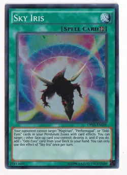 Yugioh! LP Sky Iris - OP03-EN009 - Super Rare - Unlimited Edition - Image 1