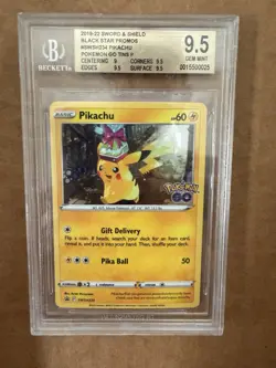 bgs 9.5 pokemon promos pikachu pokemon go tin - Image 1