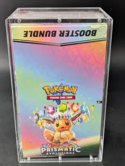 Pokemon SV8.5 Prismatic Evolutions Sealed Booster Bundle Display W/Acrylic Case - Image 1