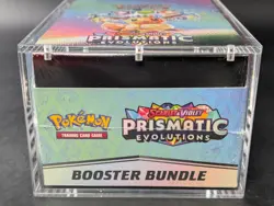 Pokemon SV8.5 Prismatic Evolutions Sealed Booster Bundle Display W/Acrylic Case - Image 5